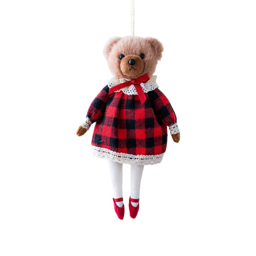 Romantics Couple Bear Plush Keychain Stylish Gift Fabric Doll-1