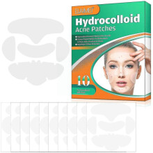 Hydrocolloid Acne Face Mask,5 Large Pimple Patches for Zit Breakouts On Nose, Chin, Forehead Cheeks 10pcs/box
