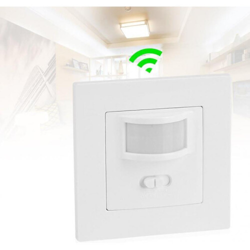 Motion Sensor Light Switch, Wall Mounted Pir Light Switch, Ac 110v-240v Pir Movement Sensor Light Switch with Occupancy Sensor Indoor Wall Flush Mount 2