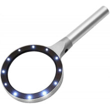 Illuminated Magnifying Glass 5x 10x Magnifying Loupe Large Magnifier