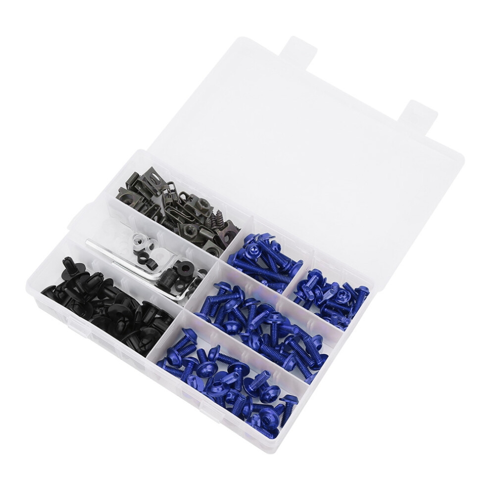 Blue M5 M6 Motorcycle Fairing Bolts Kit 198Pcs For All Pieces 8711361443802