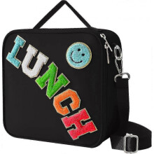 (black) Insulated Lunch Bag with an Adjustable Shoulder Strap, 2025 Model