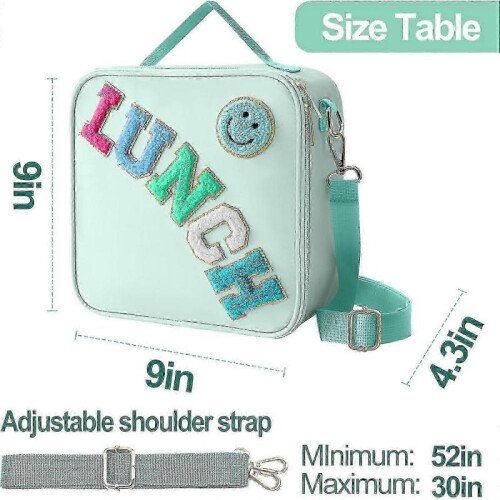 (green) Insulated Lunch Bag with an Adjustable Shoulder Strap, 2025 Model 2
