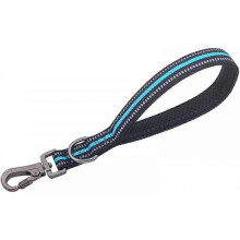 (blue)Short Dog Leash, No Pull Nylon Traffic Lead with Padded Handle for Training Control Large/Medium Dogs