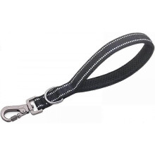 (black)Short Dog Leash, No Pull Nylon Traffic Lead with Padded Handle for Training Control Large/Medium Dogs