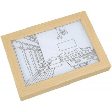 (S)Bedside Lighting Painting LED Decoration Light Painting Frame Hand Polished Japanese Anime Style Adjustable 3 Lighting Modes for Bedroom (S)