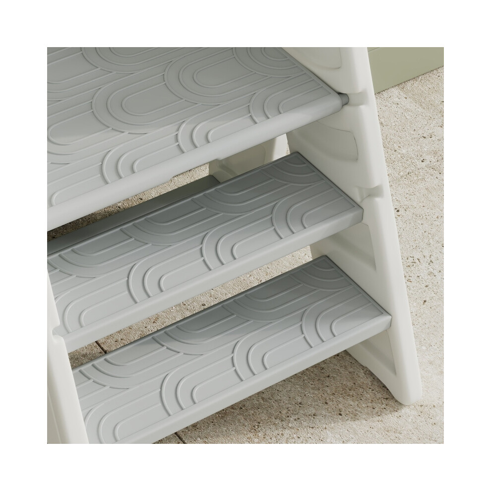 Kids Step Stool with Handle - AIYAPLAY Foldable & Adjustable Non-Slip Grey Children's Stool for Safe Indoor Use-image-OPC-PMZ69XC-NEW