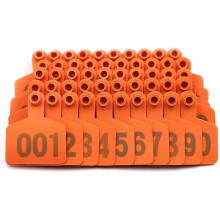 (Orange)Farm 100 Sets Cattle Ear Tags Tpu Material Cow Ear Tag With Number 001-100 (blue)