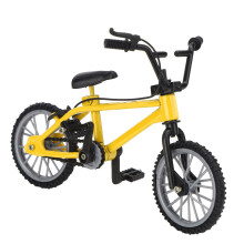 Mini Mountain Bike Model Racing Toy 1/10 Dollhouse Decor Yellow