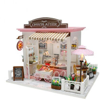 Diy Model Wooden Miniature Doll House Furniture Building Blocks Gift Toys