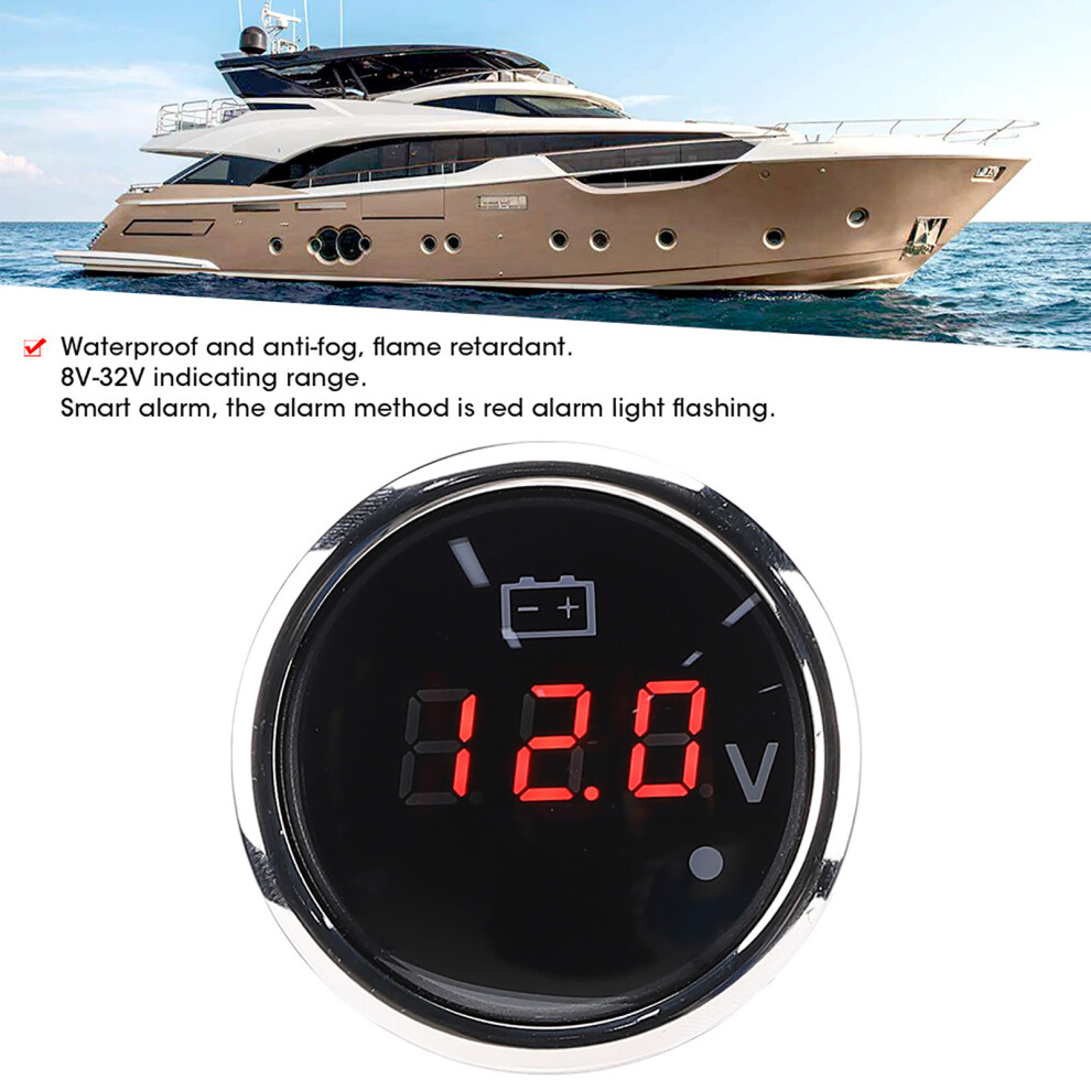 2In Led Battery Voltage Display 316 Steel Ip67 For Marine & Vehicle 8041361451249