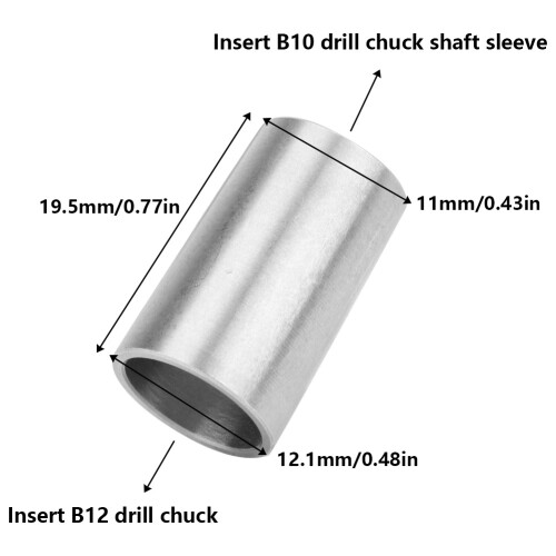 Edelstahl-B10-auf-B12-Bohrfutter-Adapter, langlebig, präzise passform 2
