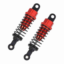 RC Auto 1/18 Maßstab Stahlstoßdämpfer 2 Stück 65 mm für Aufhängung Rot