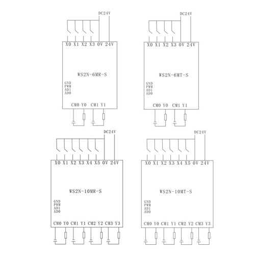Industrial Control Board WS2N-14MR-S, 8 Input, 6 Relay Output, 5A 2
