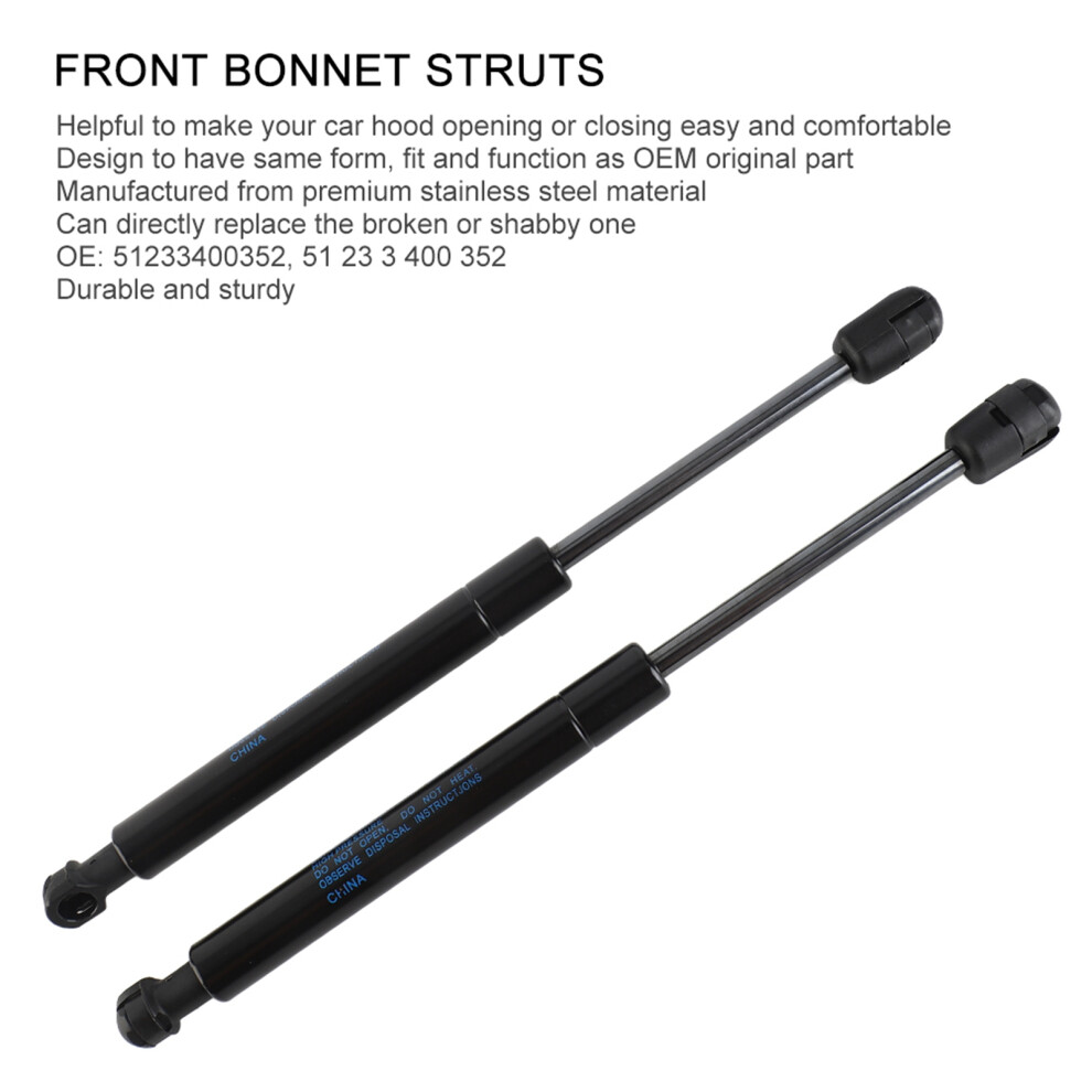 Gas Pressurized Hood Support Pair For Bmw X3 E83 2004Â2010 7681361465009