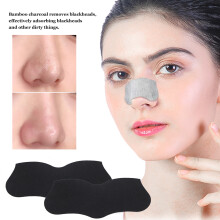 Set of 100 Bamboo Charcoal Nose Masks for Blackhead Removal and Deep Cleansing