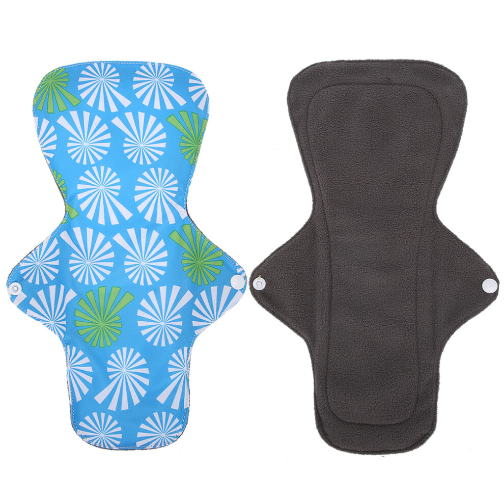 Reusable Bamboo Charcoal Menstrual Pad L 33cm Washable & Soft