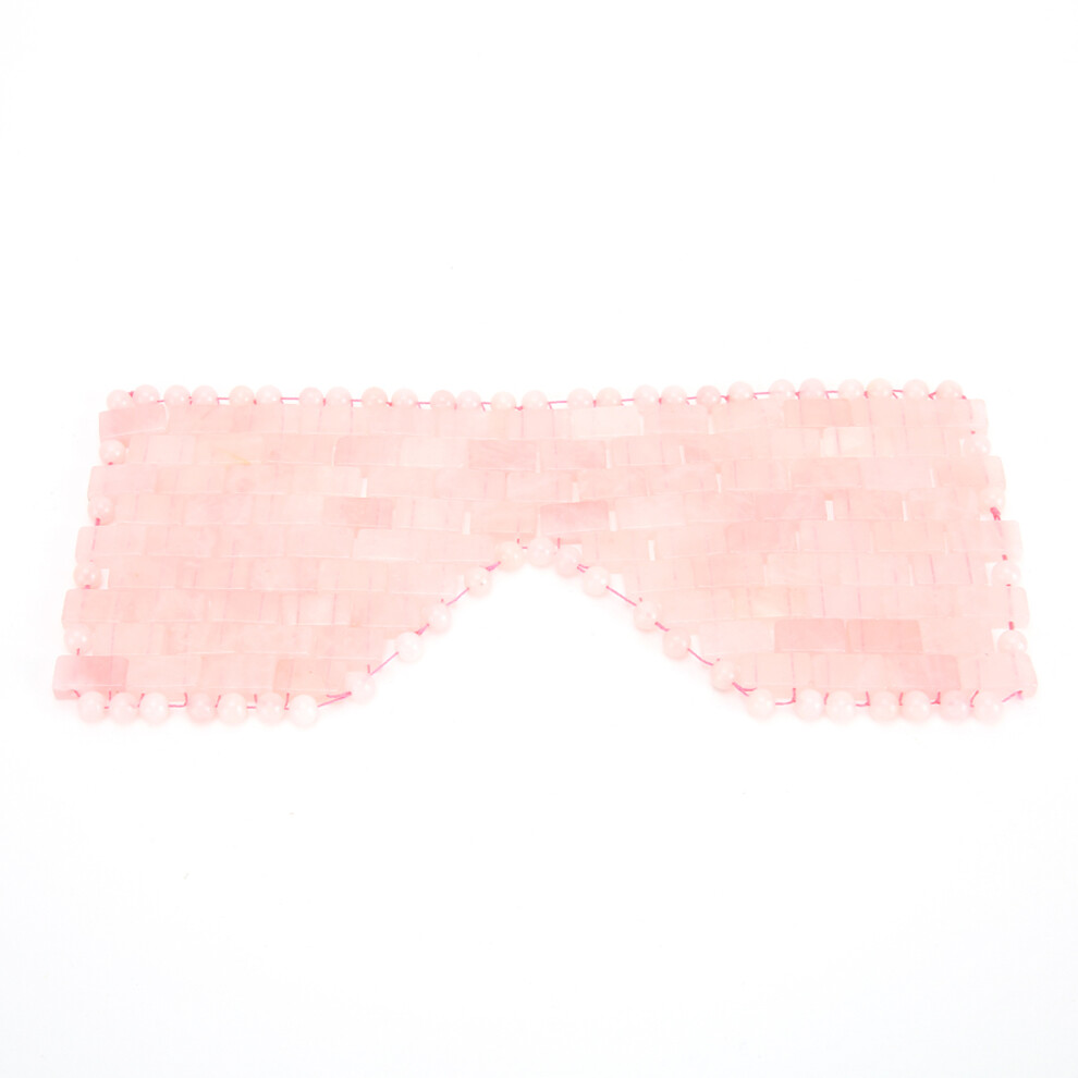 Jade Stone Eye Mask for Cooling Therapy and Relaxation - Rose Quartz