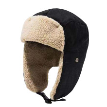 Cosplay Ushanka Hats Easter Party Winter Trapper Hats-Black