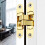 Muted Door Hinges Adjustable Butt Hinge 180-Gold right open 5