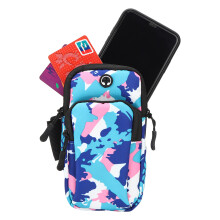 Waterproof Sports Arm Bag for Phone 19x9 cm Blue & Pink Unisex