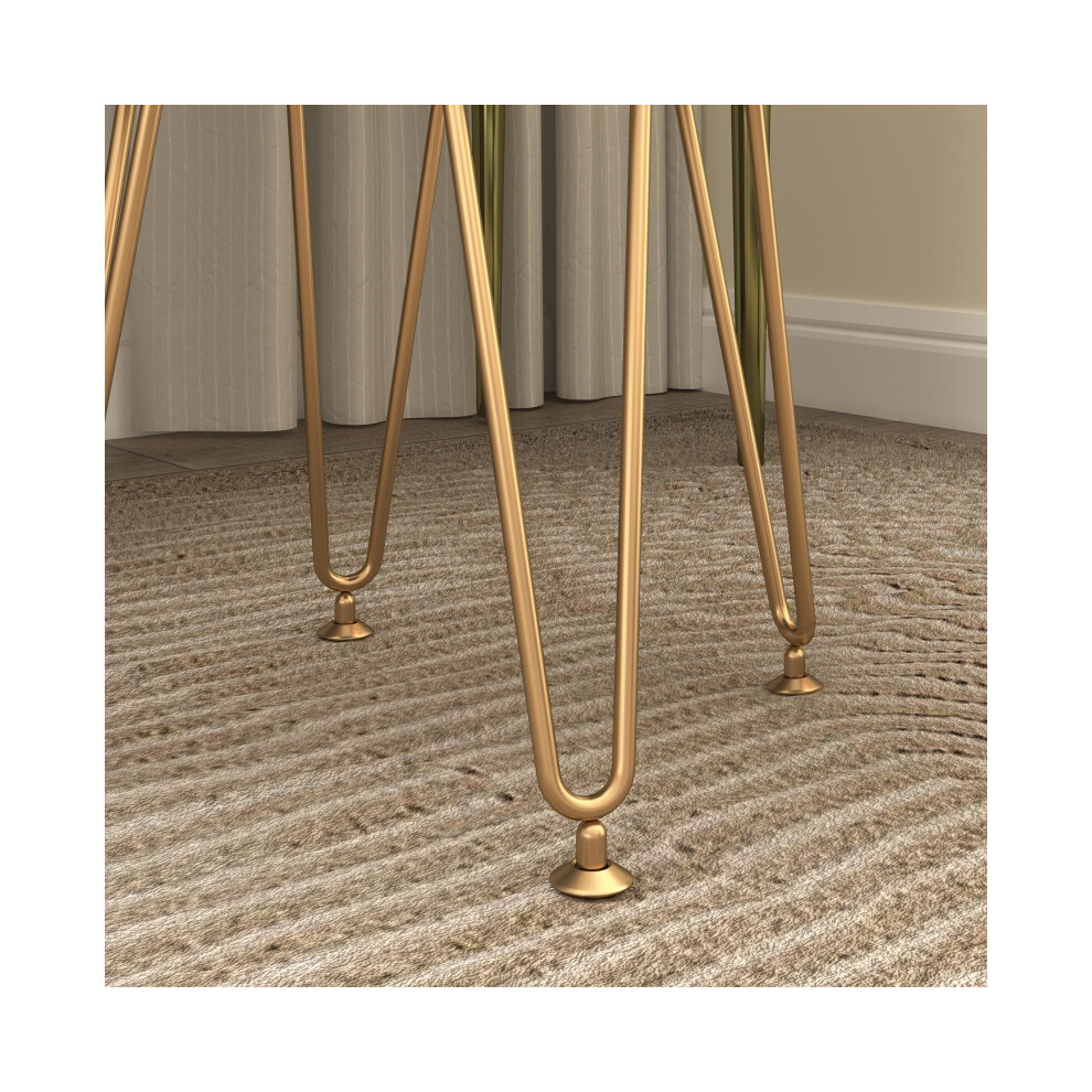 Green Velvet-Feel Storage Ottoman 5L with Lid Comfortable Footstool & Space-Saving Design Multi-Use-image-OPC-PMZ6X72-NEW