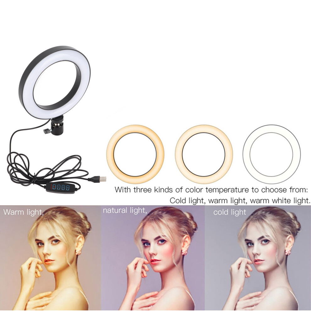 Led Ring 6'' Dimmable Fill With Ball Head For Vlog & Live Studio Light 8491361477846