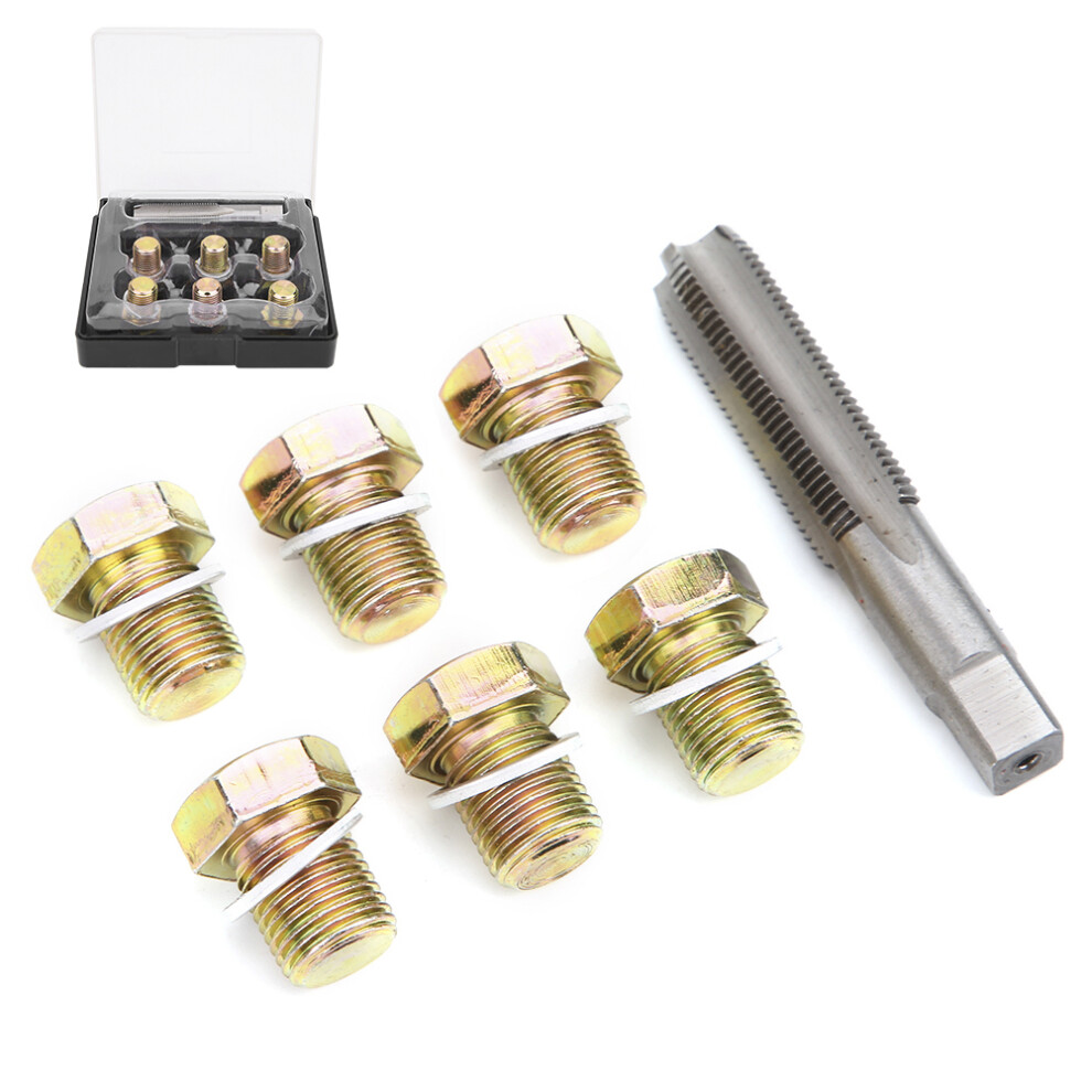 Oil Drain Plug Rethread Kit M13x1.25mm Oil Pan Screws Repair Tool For Mechanics 7671361478925
