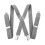 Adult X Shape Suspenders Adjustable Solid Color-medium gray 1