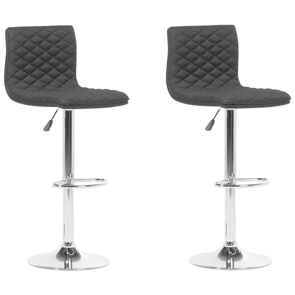 Set of 2 Bar Chairs ORLANDO Swivel Black-image-OPC-PDKC9M7-NEW