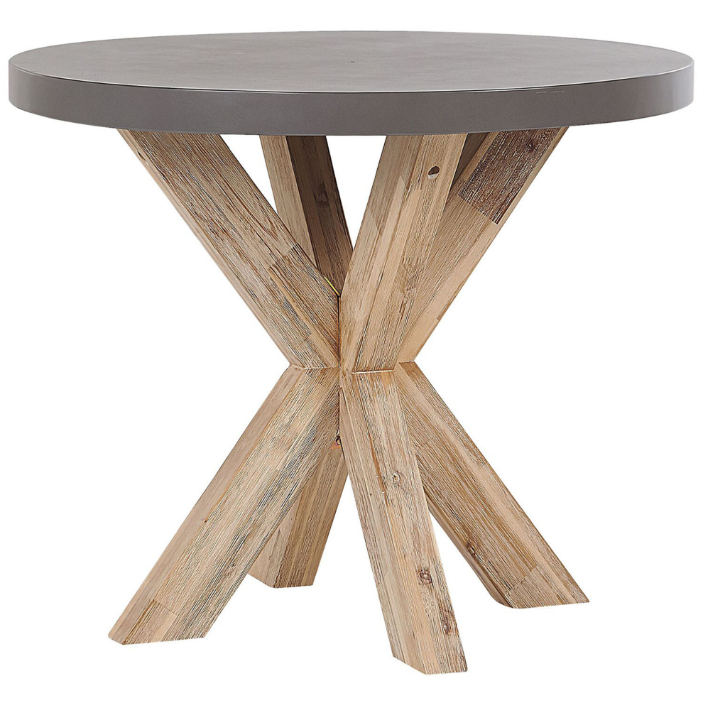 Garden Dining Table OLBIA 90 cm 90 cm Concrete Grey-image-OPC-P8S5NMH-NEW