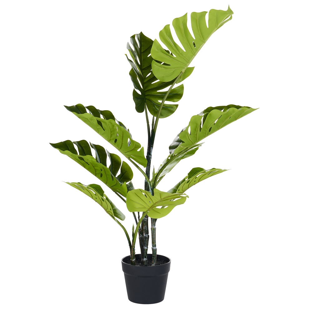 Beliani Green Artificial Plant Monstera Plant 94 Cm