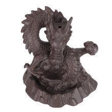 Ceramic Dragon Backflow Incense Burner Handcrafted Home Decor