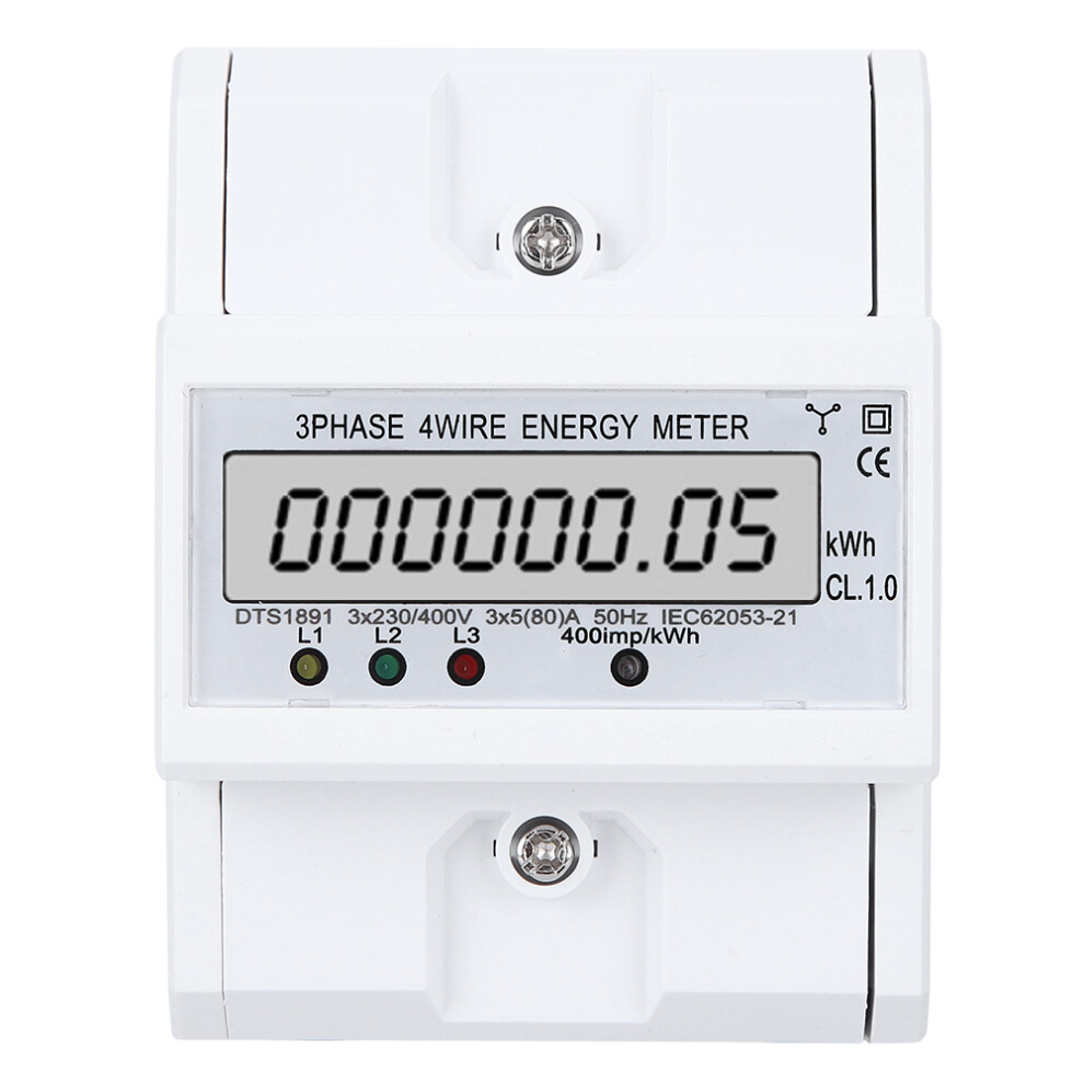 3Phase 4Wire Lcd Energy Meter Dts1891 100X76mm Smart Home Device 8391361494785