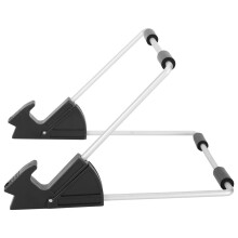 Verstellbarer Aluminium-Tablet-Ständer – Ergonomischer, zusammenklappbarer Desktop-Halter in Schwarz