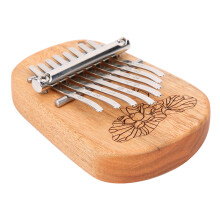 8-Key Camphor Wood Kalimba K-8CA Mini Thumb Piano with Hanging Hole