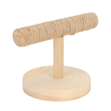 Wood Bird Cage Stand with Hemp Rope, Training & Playground Toy