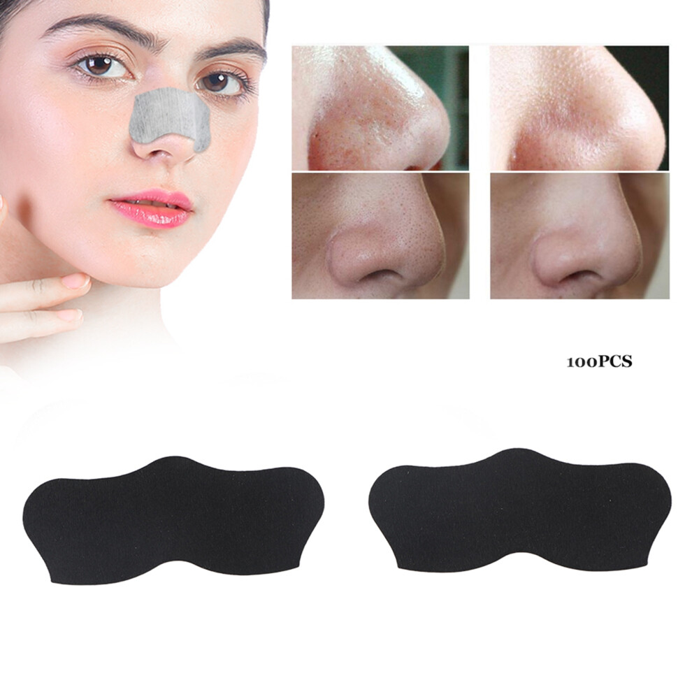 Blackhead Remover Nose Stickers - 100pcs Bamboo Charcoal Peel Off Masks