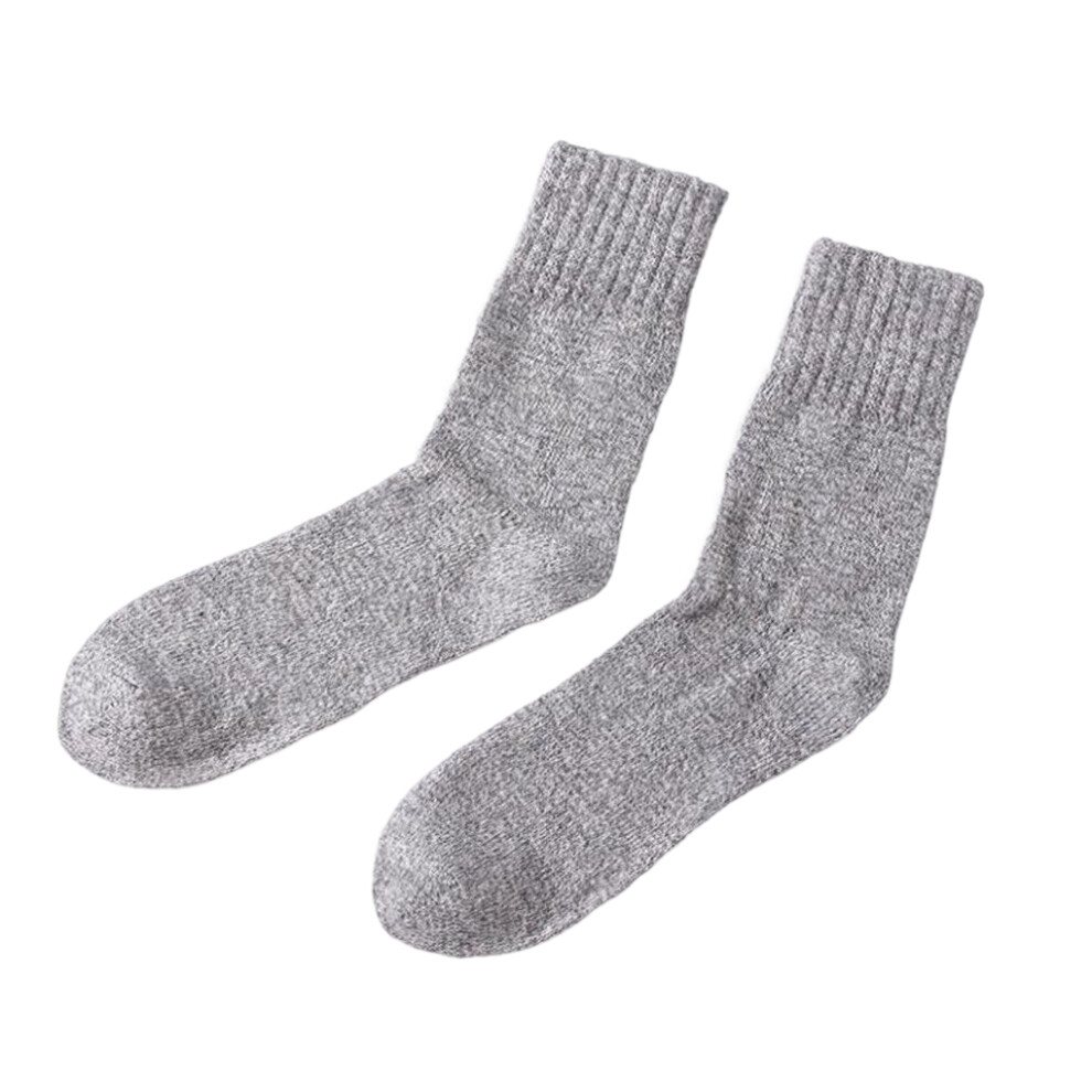 (Gray) 1 Pair Men Socks Hosiery Comfortable Foot Warmer Middle Tube Thickened-image-OPC-PMZ7FPS-NEW