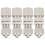 4 Stück Edelstahl 2-**Touch** Gerade Bulkhead-Anschlüsse Ф10x6,5 11