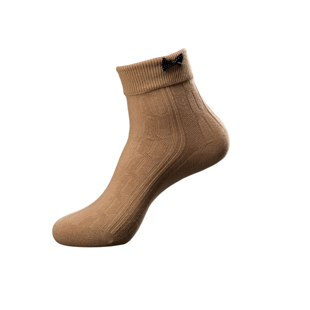 (Beige) 1 Pair Women Socks Cotton Hosiery Foot Warmer Breathable Accessory-image-OPC-PMZ7M6M-NEW