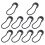Replacement Zipper Pulls Tab 10pcs Sliders Pull Tab-Black 1