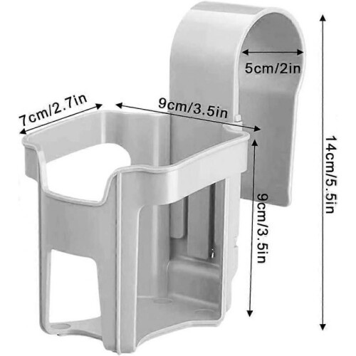 (gray) 2 Pack Plastic Pool Cup Holders,Multifunctional Pool Drink Holder 1