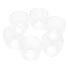 6 Stück 100 ml Kaffeetasse, transparent,