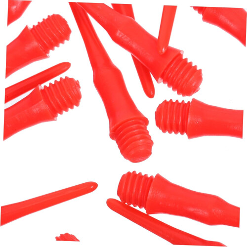 200pcs Plastic Dart Tips Soft Dart Heads Thread Plastic Tip Accessories Needles Red 1