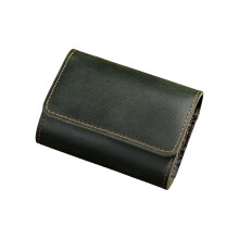 Women's Accordion Designs Card Organizer And Coin-dark green