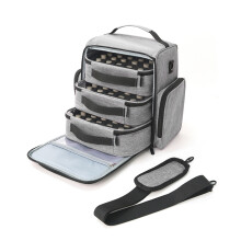 Fashionable Nail Lacquer Storage Bag 3 Individual Layers-Gray