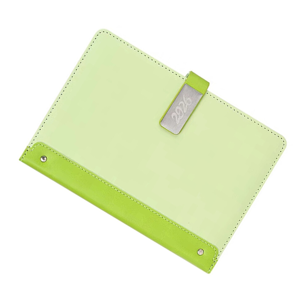 Professional 2026 Daily Planner Dated Leather Academic- Green 7754000348794
