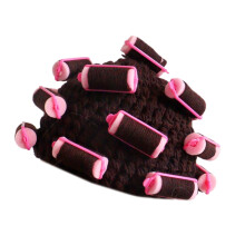 Adult Novelty Landlady Curly Hair Caps for Halloween-Dark Brown