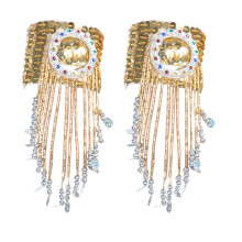 Blingbling Belly Dancing Armband Bangle with Fringes-Gold